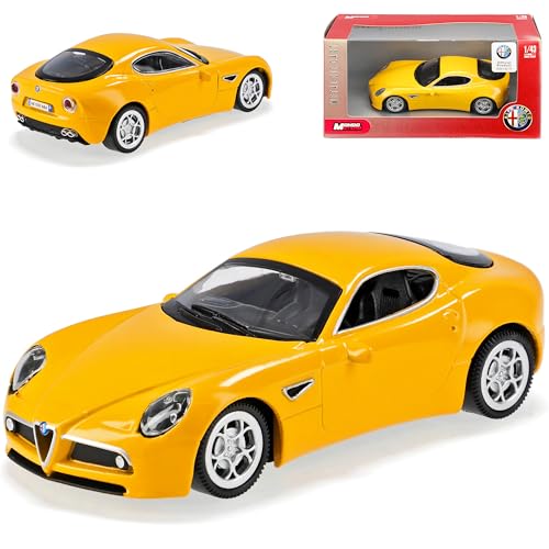 MONDO MOTORS Alfa Romeo 8c 8 C Competizione Gelb Metallic 1/43 Modell Auto Modellauto von Mondo Motors