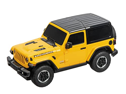 Mondo Motors, JEEP WRANGLER JL, Modell im Maßstab 1: 24, Geschwindigkeit bis zu 8 km / h, Spielzeugauto für Kinder - 63615, Yellow Or Red von Mondo