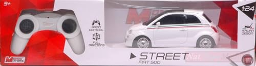 Scale Modell KOMPATIBEL MIT FIAT Nuova 500 White RADIOCOMANDO 1:24 MONDO MOTORS MM63001W von Mondo Motors