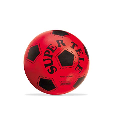 Mondo 4204 Toys Super Tele Fußball, für Mädchen/Jungen, rot/weiß/gelb/blau, 04204 von Mondo