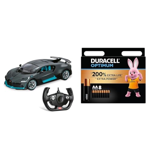 Mondo Motors, Bugatti DIVO, Modell im Maßstab 1: 14, Geschwindigkeit bis zu 10 km/h, Spielzeugauto für Kinder - 63688 + Duracell Optimum Batterien AA, 8 Stück, bis zu 200% zusätzliche Lebensdauer od Mondo Motors, Bugatti DIVO, Modell im Maßstab 1: 14, Geschwindigkeit bis zu 10 km/h, Spielzeugauto für Kinder - 63688 + Duracell Optimum Batterien AA, 8 Stück, bis zu 200% zusätzliche Lebensdauer od von Mondo