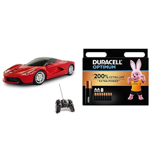 Mondo Motors, Ferrari LAFERRARI, Modell im Maßstab 1: 24, Geschwindigkeit bis zu 8 km/h, Spielzeugauto für Kinder - 63278 + Duracell Optimum Batterien AA, 8 Stück, bis zu 200% zusätzliche Lebensdaue Mondo Motors, Ferrari LAFERRARI, Modell im Maßstab 1: 24, Geschwindigkeit bis zu 8 km/h, Spielzeugauto für Kinder - 63278 + Duracell Optimum Batterien AA, 8 Stück, bis zu 200% zusätzliche Lebensdaue von Mondo