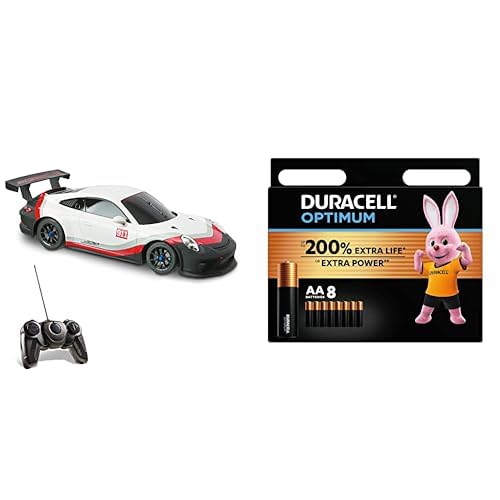 Mondo Motors, Porsche 911 GT3 Cup, Modell im Maßstab 1: 18, Geschwindigkeit bis zu 10 km/h, Spielzeugauto für Kinder - 63535 + Duracell Optimum Batterien AA, 8 Stück, bis zu 200% zusätzliche Lebensd Mondo Motors, Porsche 911 GT3 Cup, Modell im Maßstab 1: 18, Geschwindigkeit bis zu 10 km/h, Spielzeugauto für Kinder - 63535 + Duracell Optimum Batterien AA, 8 Stück, bis zu 200% zusätzliche Lebensd von Mondo