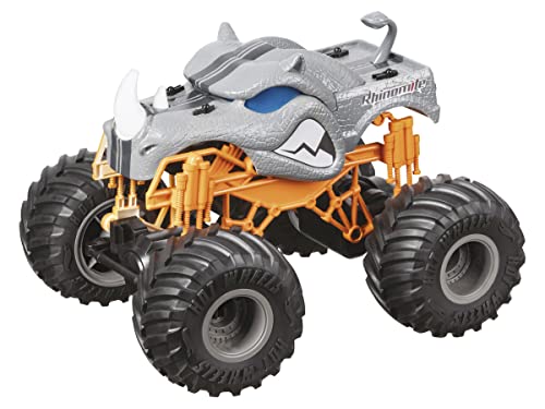 Mondo Motors 63684 Hot Wheels Monster Trucks Rhinomite, ferngesteuertes Auto für Kinder mit Licht- und Soundeffekten, 20 x 28 x 23 cm, mit Fernbedienung, Spielzeug ab 3 bis 8 Jahre, Livrea Hot Wheels von Mondo