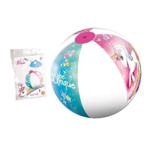 Mondo Toys - UNICORN Beach Ball - Strandball, aufblasbar 50 cm, verziert in den Farben - 16779 von Mondo