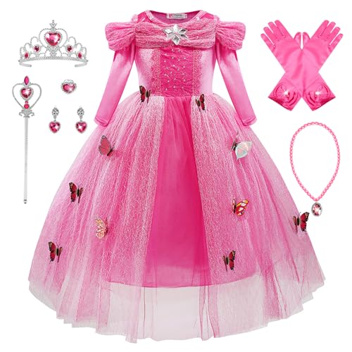 Monissy Aschenputtel Kostüm Kinder Mädchen Prinzessinnkleid mit Zubehöre Schmetterling Cinderella Tüll Maxikleid Krone Halloween Weihnachten Geburtstagsfeiern Karneval Verkleidung, Pink, 160 Monissy Aschenputtel Kostüm Kinder Mädchen Prinzessinnkleid mit Zubehöre Schmetterling Cinderella Tüll Maxikleid Krone Halloween Weihnachten Geburtstagsfeiern Karneval Verkleidung, Pink, 160 von Monissy