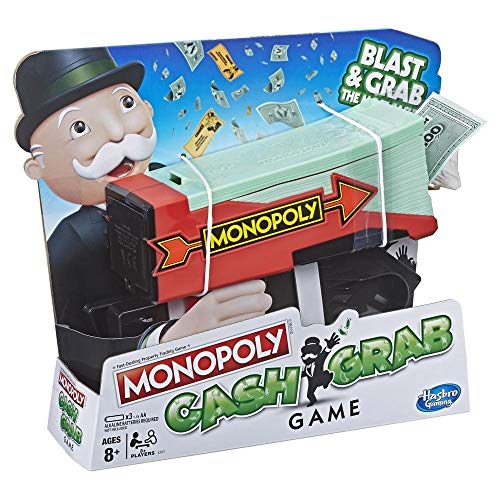 Hasbro Gaming E3037100 Monopoly Geldregen, Familienspiel mit Geldblaster, Multicolor von Monopoly