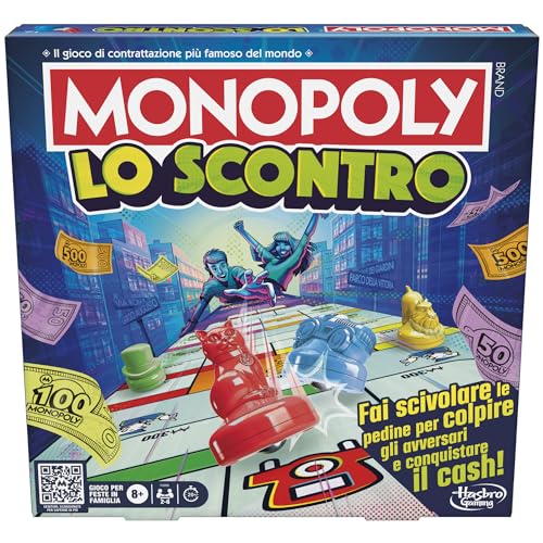 Hasbro Gaming Monopoly - Der Schock, Brettspiel für 2-8 Spieler, Spiel für Jungen und Mädchen ab 8 Jahren, dynamischer Partyspaß, Italienische Version Hasbro Gaming Monopoly - Der Schock, Brettspiel für 2-8 Spieler, Spiel für Jungen und Mädchen ab 8 Jahren, dynamischer Partyspaß, Italienische Version von Monopoly