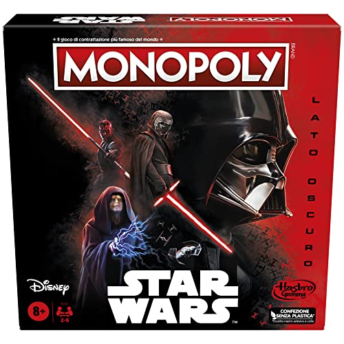 Hasbro Gaming Monopoly: Star Wars Dunkle Seite, Brettspiel für Familien, Kinder, Star Wars Geschenk, Multi, 6 Spieler von Monopoly