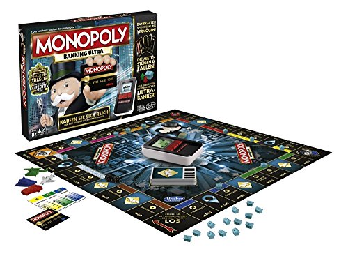 Hasbro Monopoly Banking Ultra - Klassiker der Brettspiele mit elektronischem Kartenleser, Familienspiel ab 8 Jahren, B6677100 von Monopoly