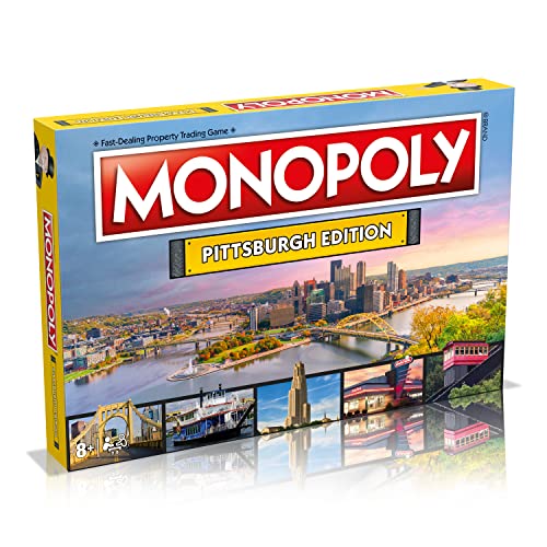 MONOPOLY Brettspiel - Pittsburgh Edition: 2-6 Spieler, Familien-Brettspiele für Kinder und Erwachsene, Brettspiele für Kinder ab 8 Jahren, für Kinder und Erwachsene, ideal für Spieleabend von Monopoly