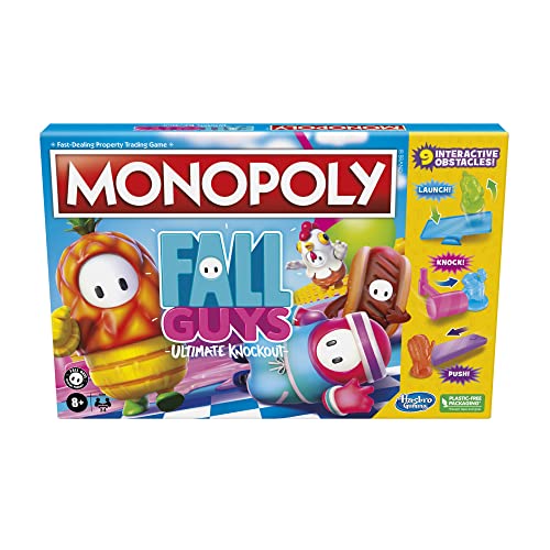 MONOPOLY Fall Guys Ultimate Knockout Edition Brettspiel für Spieler ab 8 Jahren, Dodge Interaktive Hindernisse, inklusive Knockout-Stanzform MONOPOLY Fall Guys Ultimate Knockout Edition Brettspiel für Spieler ab 8 Jahren, Dodge Interaktive Hindernisse, inklusive Knockout-Stanzform von Monopoly