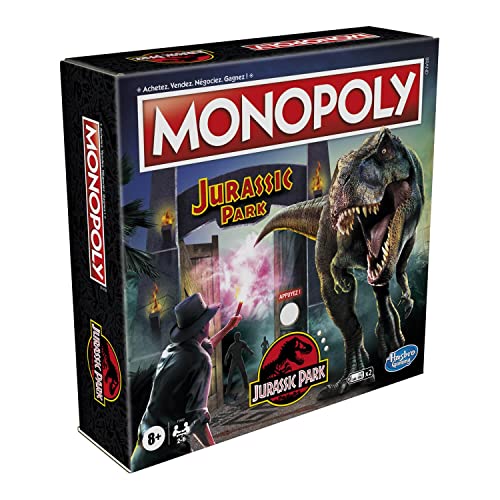 Monopoly : Edition Jurassic Park, Brettspiel für Kinder, ab 8 Jahren, Mehrfarbig, L von Monopoly