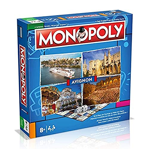 Winning Moves Monopoly Avignon auf Französisch – Brettspiel 8+ – Gesellschaftsspiel für 2 bis 6 Spieler – Gesellschaftsspiele für Familie auf Französisch von Monopoly