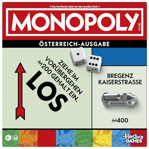 Monopoly Brettspiel mit Aufbewahrungsfach und größeren Spielfiguren - Deutsche Fassung von Monopoly