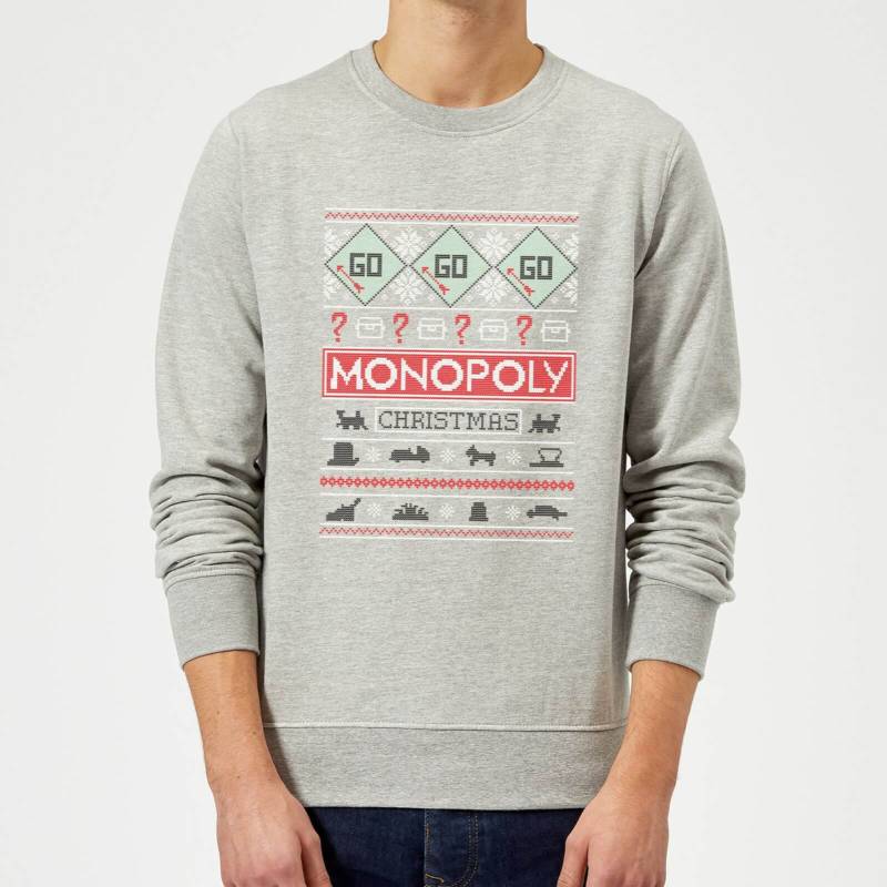 Monopoly Christmas Sweatshirt - Grey - XXL von Original Hero