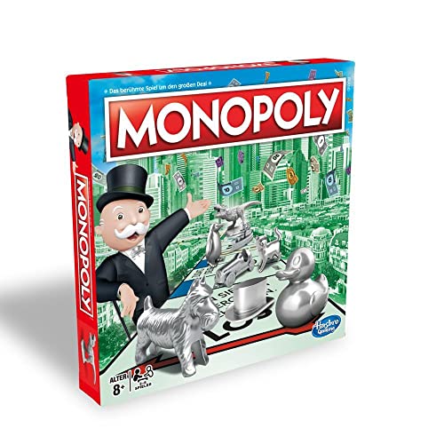 Monopoly Classic, Gesellschaftsspiel für Erwachsene & Kinder, Familienspiel, der Klassiker der Brettspiele, Gemeinschaftsspiel für 2-6 Personen, ab 8 Jahren (Verpackung kann variieren) von Monopoly