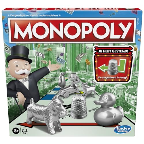 Monopoly Klassisch, Gesellschaftsspiel für Kinder, Brettspiel ab 8 Jahren (Niederländische Version) von Monopoly