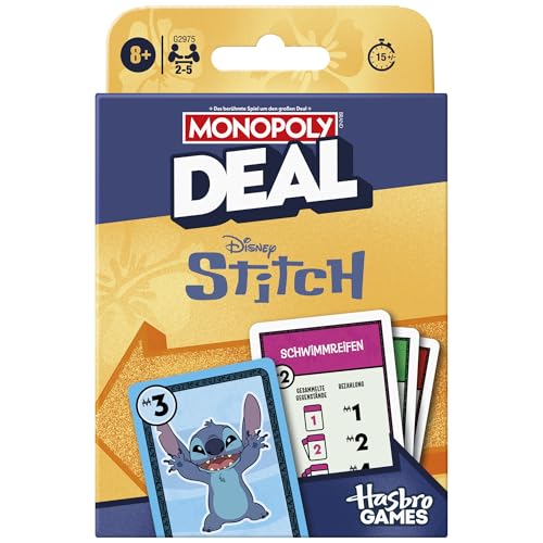 Monopoly Deal: Disney Stitch Edition Kartenspiel - Deutsche Version Monopoly Deal: Disney Stitch Edition Kartenspiel - Deutsche Version von Monopoly