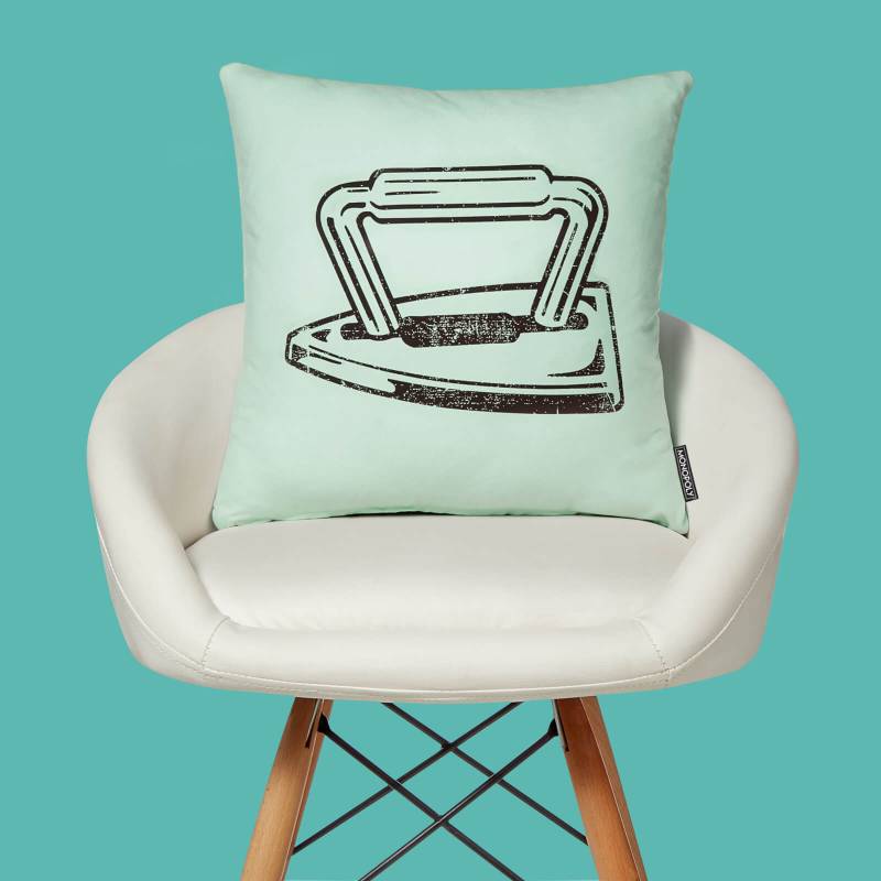 Monopoly Iron Letterpress Square Cushion - 60x60cm - Soft Touch von Original Hero