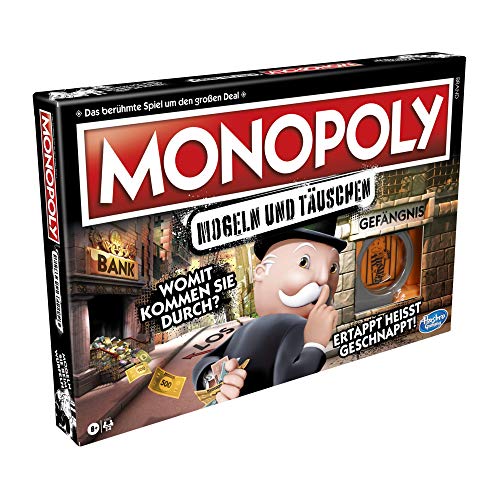 Hasbro Gaming Monopoly Mogeln und Täuschen Familienspiel, Spielspaß für Freunde und Familie, Toll als Partyspiel, Neue Variante des klassischen Spiels, Brettspiel für Kinder ab 8 Jahren von Monopoly