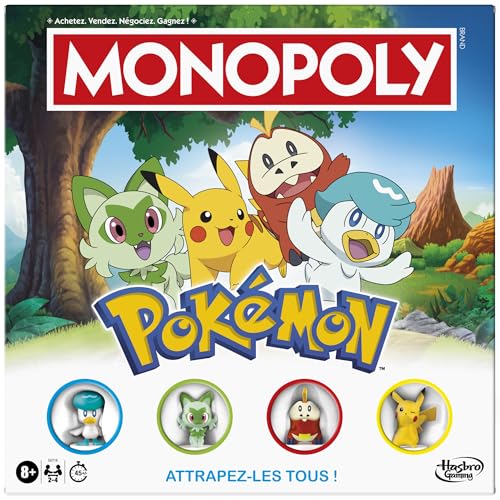 Monopoly Pokémon Edition, Brettspiel – Deutsche Version für 4 Spieler ab 8 Jahren von Monopoly