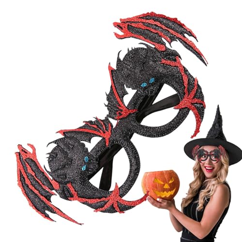 Monozoz Fledermausbrille für Kinder – Halloween-Fledermaus-Design Cosplay-Brille – Neuheit Halloween-Brille Mode für Rollenspiele von Monozoz