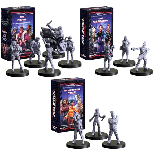 Monster Fight Club Cyberpunk Red Combat Zone Miniatures Bundle: Edgerunners - The Ferm Gangers, Chopped for Time Gonks and The Message Gonks (3 Items) von Monster Fight Club