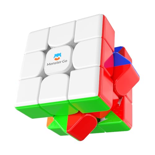 Monster Go Original Zauberwürfel Magnetisch 3x3, MG 352M Speed Cube Klassisch mit 48 Magnete/Schraubenachse/Sichere Materialien/AI-Tutorial, Magic Cube Stickerless für Kinder Anfänger von Monster Go