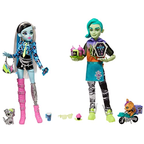 Monster High Coffee Break Frankie Stein & Deuce Gorgon Puppen-Set von Monster High