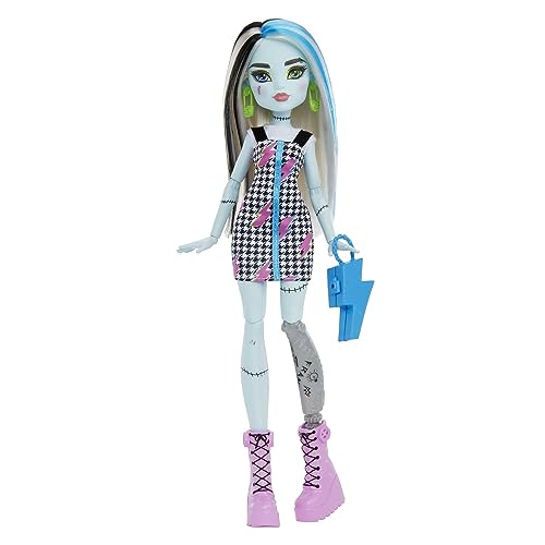 Monster High Frankie-Puppe verfügt über mehr als 10 flexible Gelenke für Mädchen ab 4 Jahren von Monster High