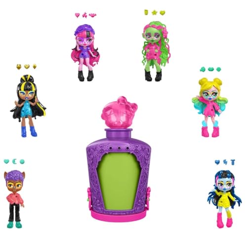 Monster High Potions Schreck Größe Mini Puppen Vitrine Komplettset 6 Stück von Monster High