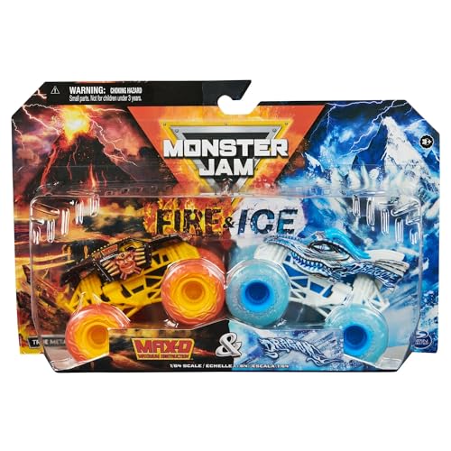 Monster JAM Truck Walmart Exclusive FIRE & ICE MAX-D & Dragon von Monster Jam