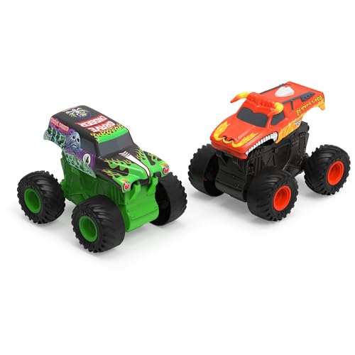 Monster Jam, 2-Pack Official Grave Digger and El Toro Loco Clip & Flip Monster Trucks, 1:43 Scale von Monster Jam