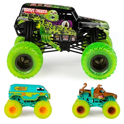 Monster Jam, Curse of The Gasoline 3er-Pack offizieller exklusiver Druckguss-Trucks von Monster Jam