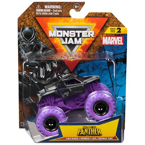 Monster Jam, Marvel Official Black Panther Monster Truck, Die-Cast Vehicle, 1:64 Scale, Super Hero Kids Toys for Boys Ages 3 and up von Monster Jam