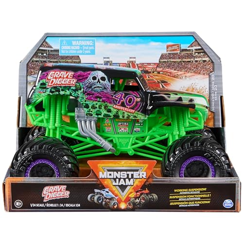 Monster Jam, Official Grave Digger Monster Truck, Collector Die-Cast Vehicle, 1:24 Scale, Kids Toys for Boys and Girls Ages 3 and up von Monster Jam