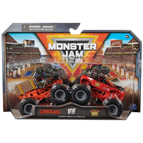 Monster Jam, Offizielle Lumberjack Vs. Axe Die-Cast Monster Trucks, Maßstab 1:64, Kinderspielzeug für Jungen ab 3 Jahren von Monster Jam