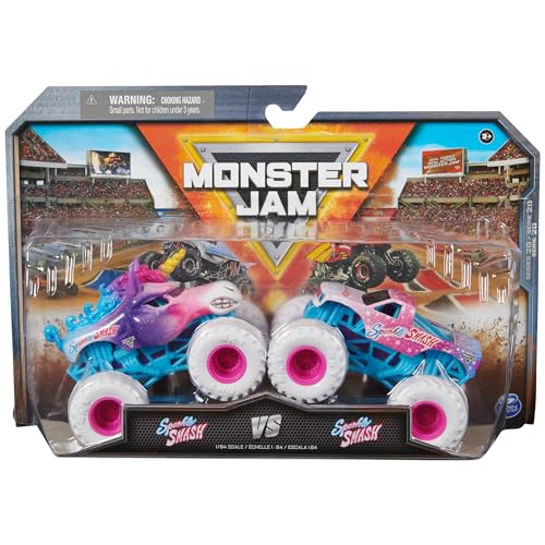 Monster Jam, Offizielle Sparkle Smash Vs. Sparkle Smash Die-Cast Monster Trucks, Maßstab 1:64, Kinderspielzeug für Jungen ab 3 Jahren von Monster Jam