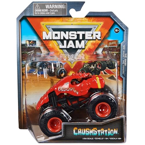 Monster Jam, Offizieller Crushstation Monster Truck, Die-Cast Fahrzeug, Maßstab 1:64, Kinderspielzeug für Jungen ab 3 Jahren von Monster Jam