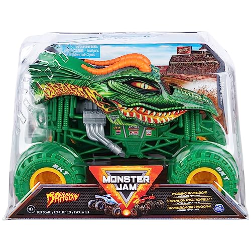 Monster Jam, Offizieller Dragon Monster Truck, Sammler-Die-Cast Fahrzeug, Maßstab 1:24, Kinderspielzeug für Kinder ab 3 Jahren von Monster Jam