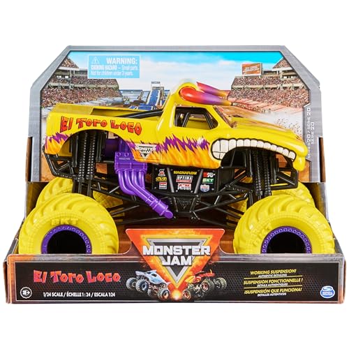 Monster Jam, Offizieller El Toro Loco Monster Truck, Sammler-Druckguss-Fahrzeug, Maßstab 1:24, Kinderspielzeug für Jungen und Mädchen ab 3 Jahren von Monster Jam