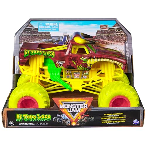 Monster Jam, Offizieller El Toro Loco Monster Truck, Sammler-Druckguss-Fahrzeug, Maßstab 1:24, Kinderspielzeug für Jungen und Mädchen ab 3 Jahren von Monster Jam