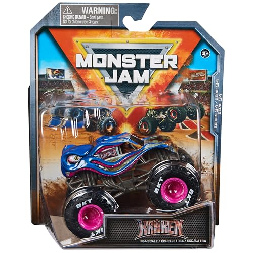 Monster Jam, Offizieller Kraken Monster Truck, Die-Cast Fahrzeug, Maßstab 1:64, Kinderspielzeug für Jungen ab 3 Jahren von Monster Jam