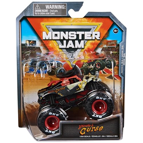 Monster Jam, Offizieller Pirates Fluch Monster Truck, Die-Cast Fahrzeug, Maßstab 1:64, Kinderspielzeug für Jungen ab 3 Jahren von Monster Jam