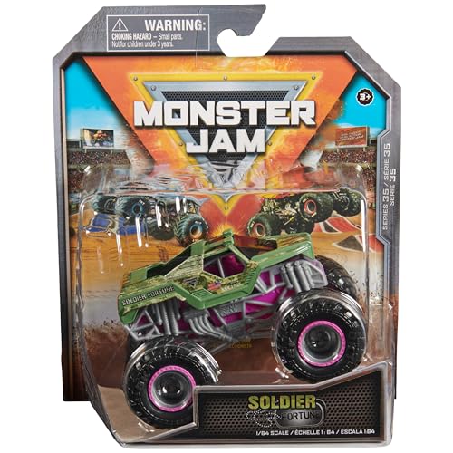 Monster Jam, Offizieller Soldier Fortune Chase Monster Truck, Die-Cast Fahrzeug, Maßstab 1:64, Kinderspielzeug für Jungen ab 3 Jahren von Monster Jam