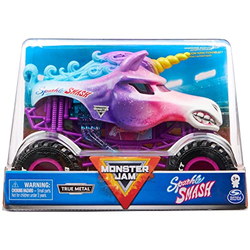 Monster Jam, Offizieller Sparkle Smash Monster Truck, Sammler-Die-Cast Fahrzeug, Maßstab 1:24 von Monster Jam