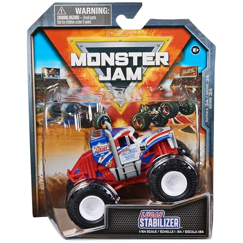 Monster Jam, Offizieller Stabilisator Monster Truck, Die-Cast Fahrzeug, Maßstab 1:64, Kinderspielzeug für Jungen ab 3 Jahren von Monster Jam