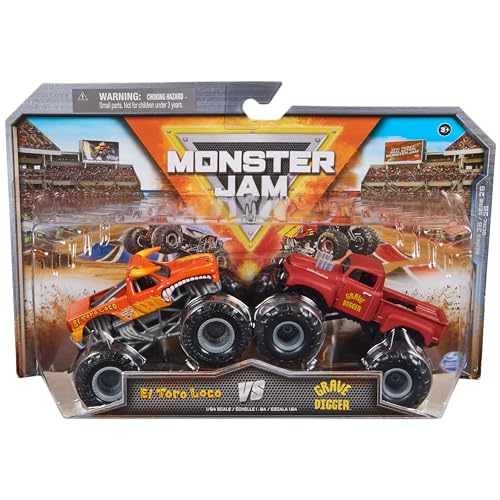 Monster Jam - 1:64 Die Cast 2 Pack - EL Toro Loco vs Grave Digger von Monster Jam