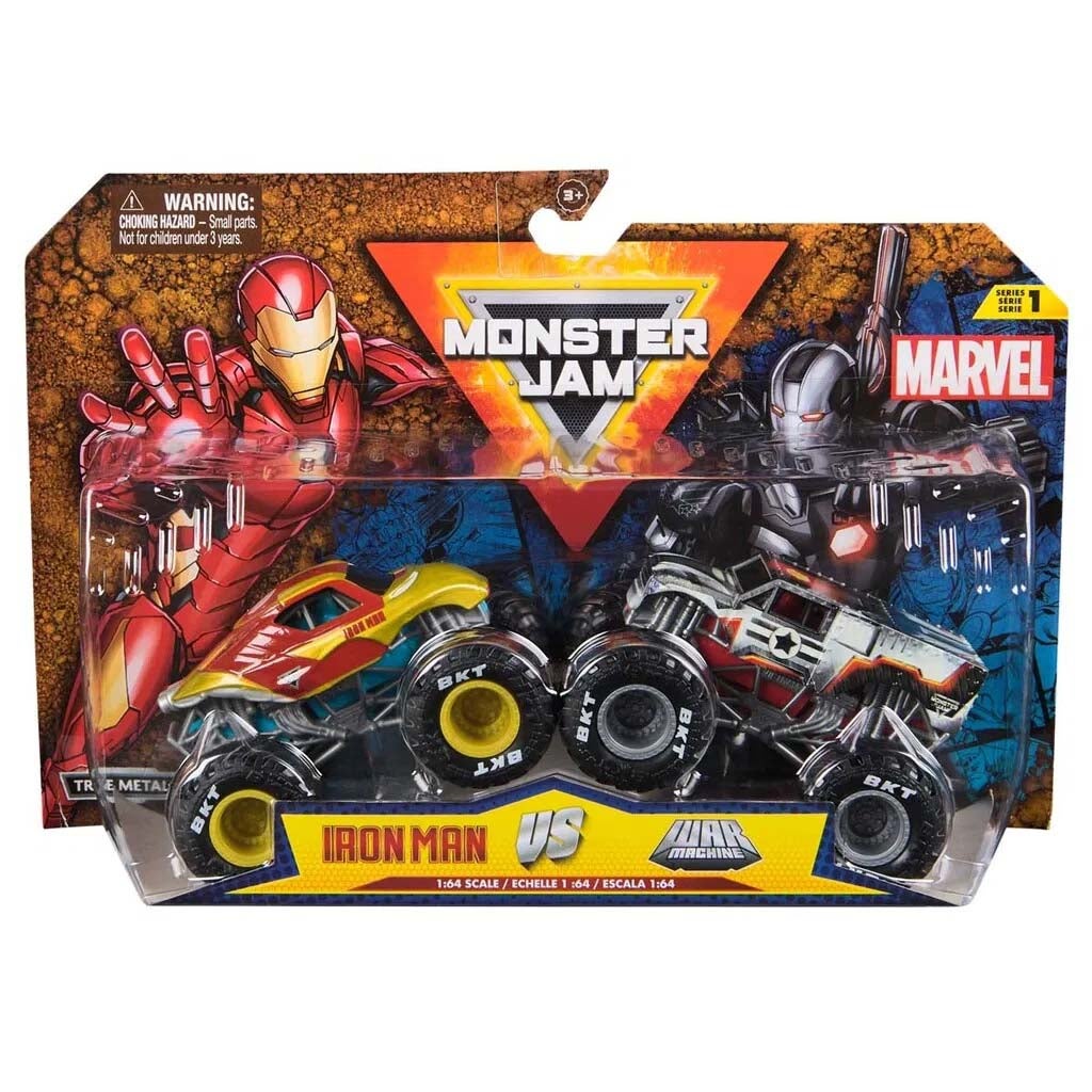 Monster Jam 1:64 Marvel Monstertrucks 2er-Pack - Iron Man vs. War Machine von Monster Jam